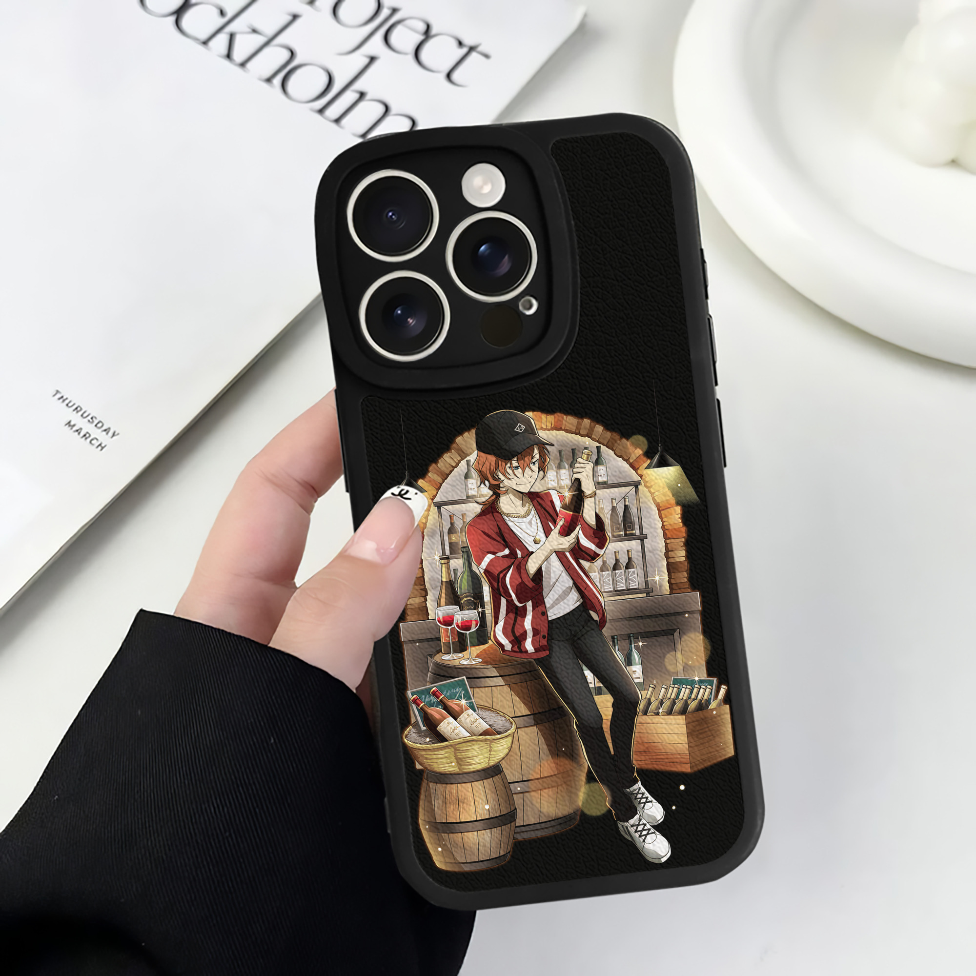 （画像用） 文豪ストレイドッグス Bungo Stray Dogs 【iPhone 16シリーズ対応】シリコンスマホケース（レザー調） 材質：シリコン